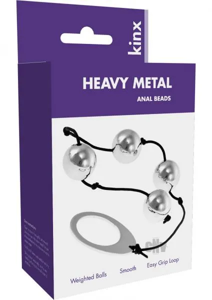 Kinx Anal Heavy Metal Anal Beads Silver Kinx