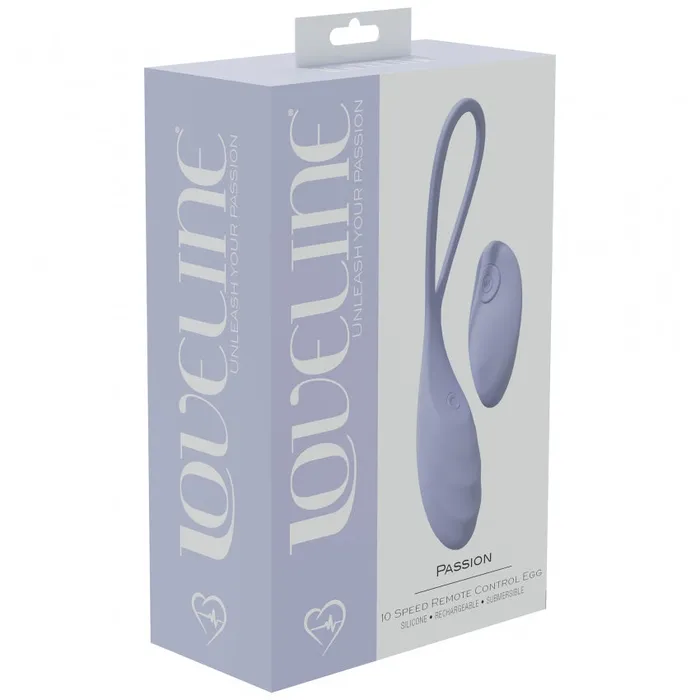 Loveline Female Sex Toys LoveLine Passion 10 Speed Remote Control Egg Sealed Silicone Rechargeable Submersible Lavender