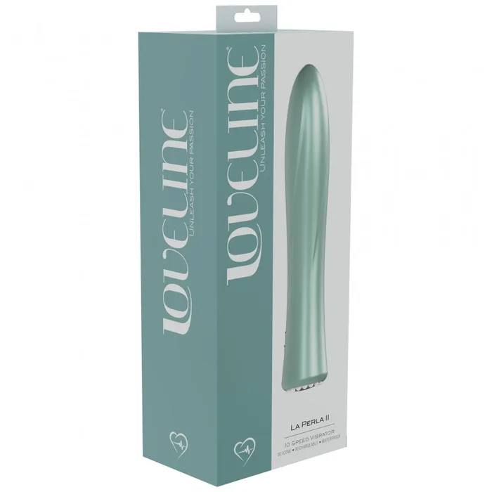 LoveLine La Perla II 10 Speed Vibrator Silicone Rechargeable Waterproof Green Loveline Female Sex Toys