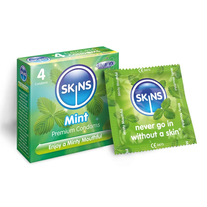 Lovetwoo Enhancers Skins Condoms Mint 4 Pack