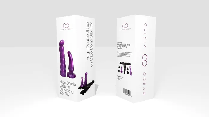 Lovetwoo Strap on Dildo Double Ended Sex Toy with Harness Lesbian Free Travel Bag Female Sex Toys