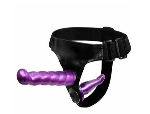 Lovetwoo Strap on Dildo Double Ended Sex Toy with Harness Lesbian Free Travel Bag Female Sex Toys