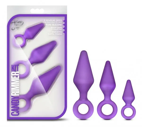 Luxe Anal Candy Rimmer Butt Plug Kit Purple