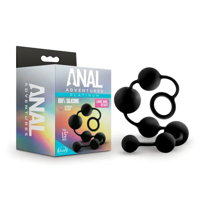 Male Sex Toys Anal Adventures Anal Adventures Platinum Silicone Large Anal Beads