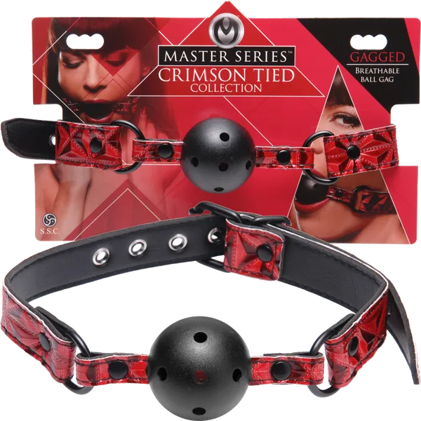 Male Sex Toys Crimson Tied Breathable Ball Gag XR Brands