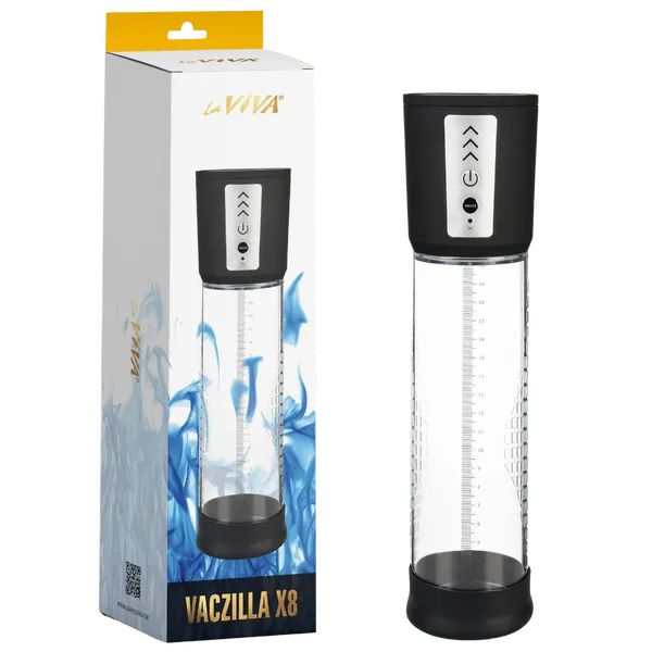 Male Sex Toys LaViva Vaczilla X8 USB Electronic Penis Pump Clear Chisa Novelties