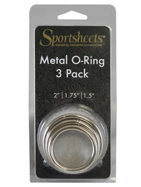 Male Sex Toys Sportsheets Sportsheets Metal O Ring 3 Pack Nickel Free Rings