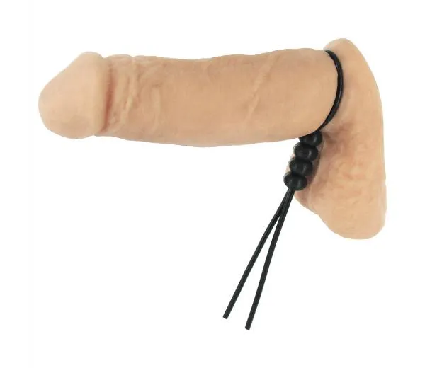 Male Sex Toys Trinity Vibes 4 Way Adjustable Cock And Ball Tie Black