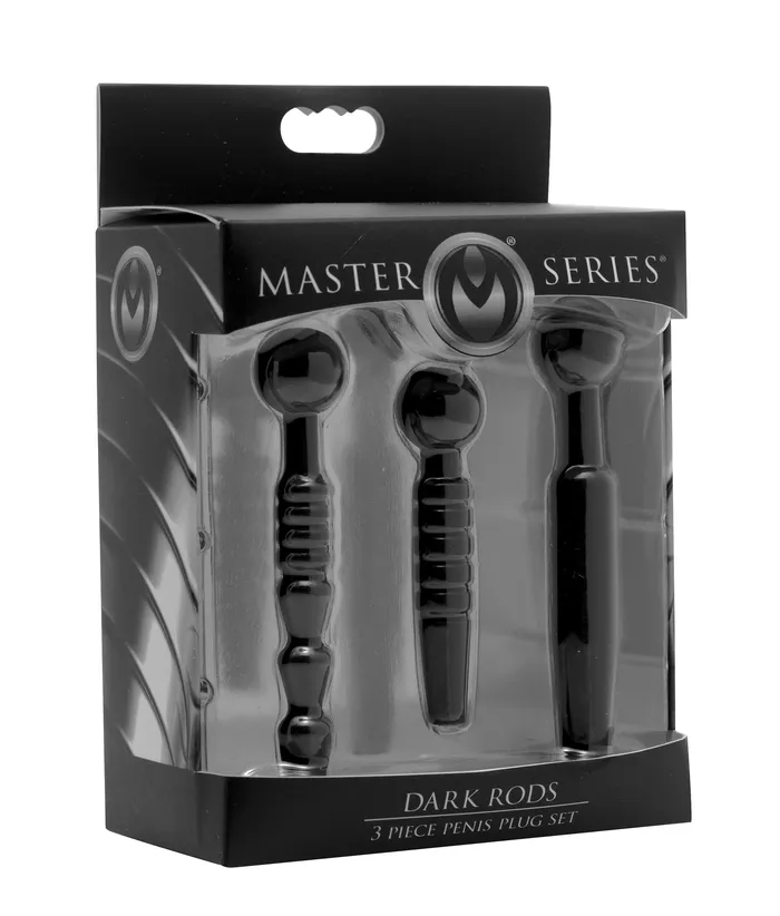 Master Series Anal Dark Rods 3 Piece Silicone Penis Plug Set