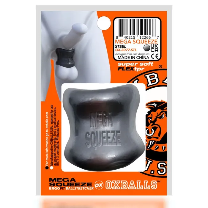 Mega Squeeze Ergofit Ball Stretcher Steel Oxballs Male Sex Toys