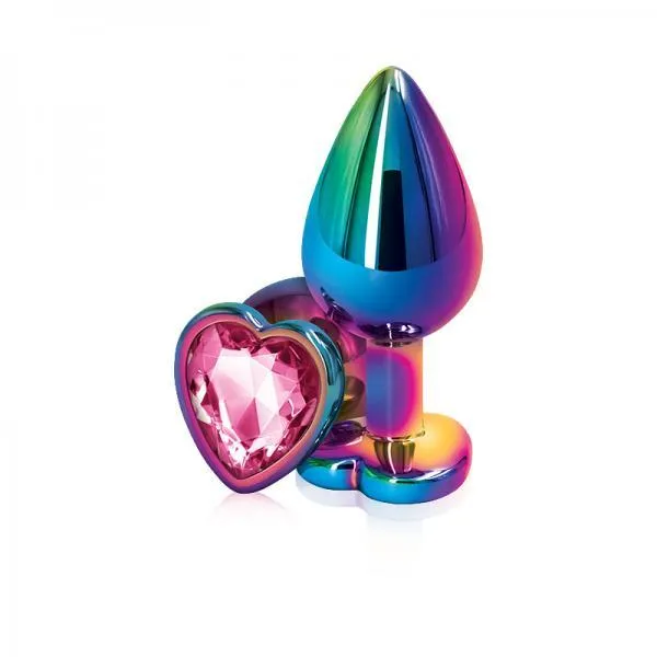 NS Novelties Anal Rear Assets Multicolor Heart Med Pink