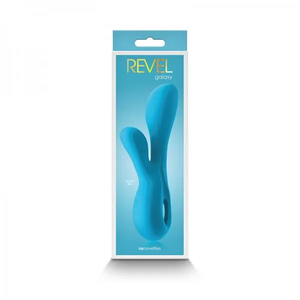 NS Novelties Vibrators Revel Galaxy Dual Stimulator Blue