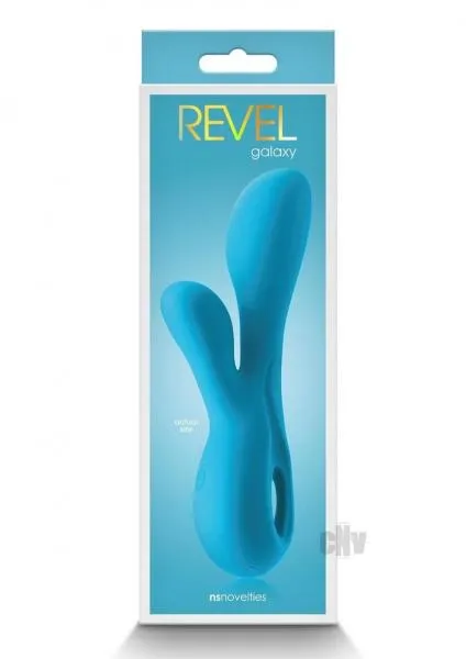 NS Novelties Vibrators Revel Galaxy Dual Stimulator Blue