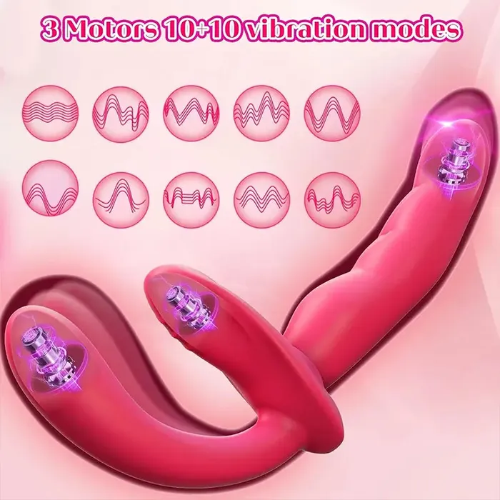 OOTYEMO Female Sex Toys TransformX 3in1 StrapOn Vibrator with Remote Control