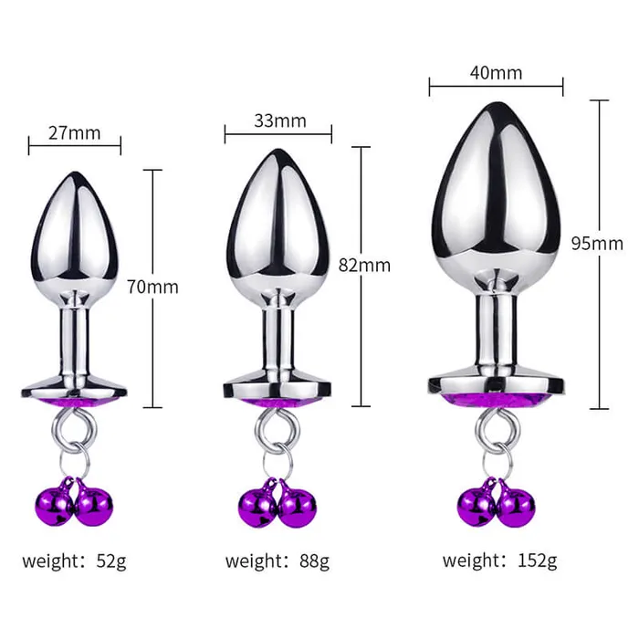 OOTYEMO Male Sex Toys Metal Bell Anal Plug Expansion Toy