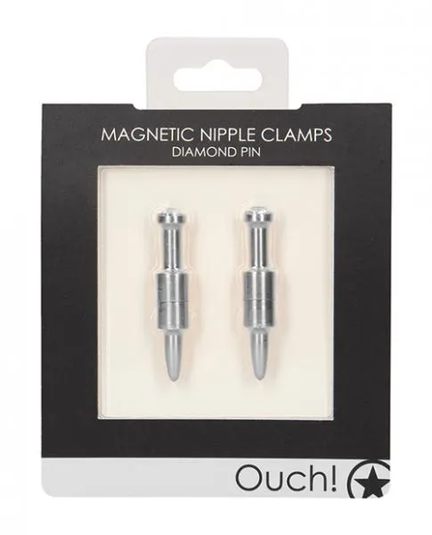 Ouch Shots Ouch Diamond Pin Magnetic Nipple Clamps Silver Dildos