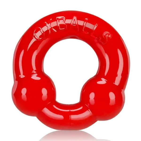 Oxballs Male Sex Toys Oxballs Ultraballs Cock Ring Silver Red Set