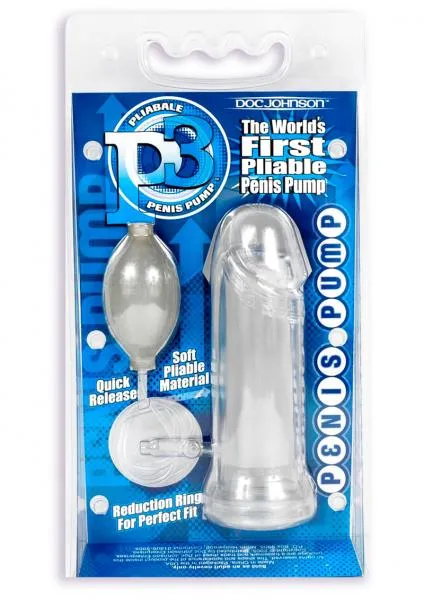 P3 Pliable Penis Pump Clear Doc Johnson Male Sex Toys