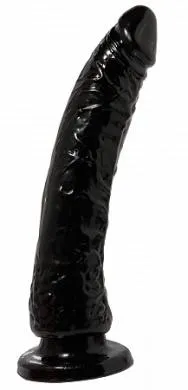 Pipedream Dildos Basix Rubber 7 Inches Slim Dong With Suction Cup Black