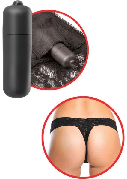 Plus Size Pipedream Plus Size Hanky Spank Me Vibrating Panties Black