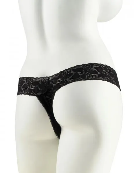 Plus Size Pipedream Plus Size Hanky Spank Me Vibrating Panties Black