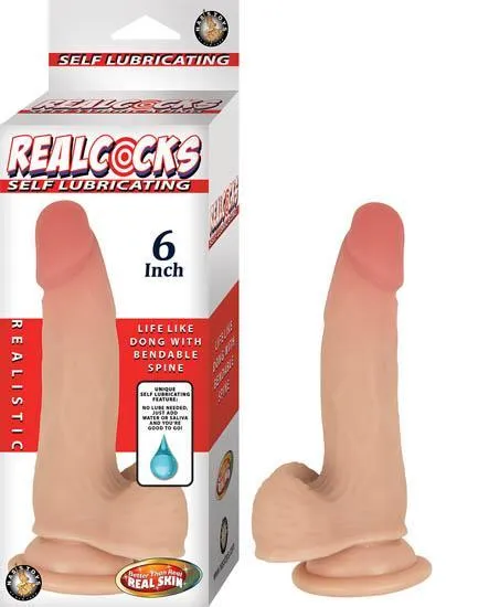 Realcocks Self Lubricating 6 Inches Realistic Dildo Beige Nasstoys Dildos