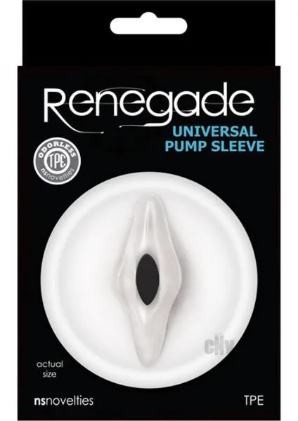 Renegade Universal Pump Vagina Sleeve Clear Renegade Male Sex Toys