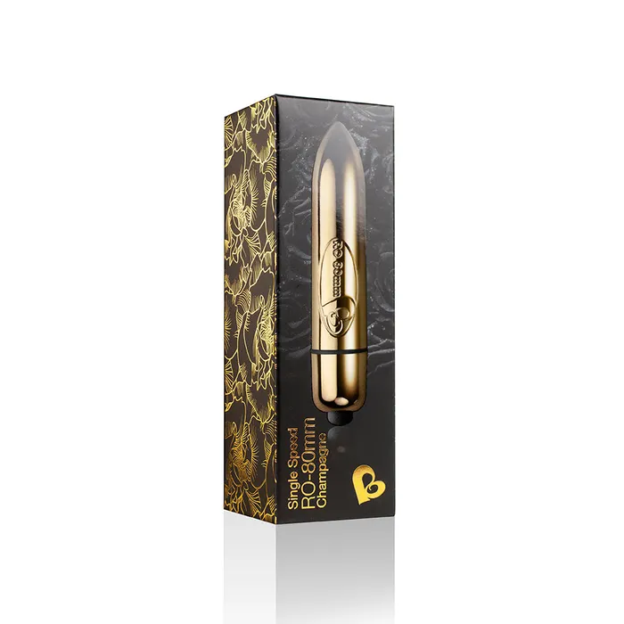 Rocks Off RO80 Single Speed Bullet Champagne Gold Vibrators