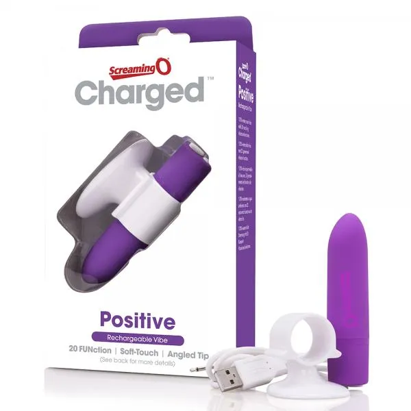 Screaming O Charged Positive Compact Vibrator Grape Screaming O Female Sex Toys