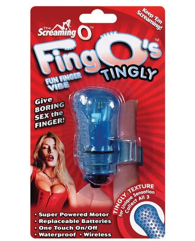 Screaming O Vibrators Fing O Finger Massager Blue Tingly