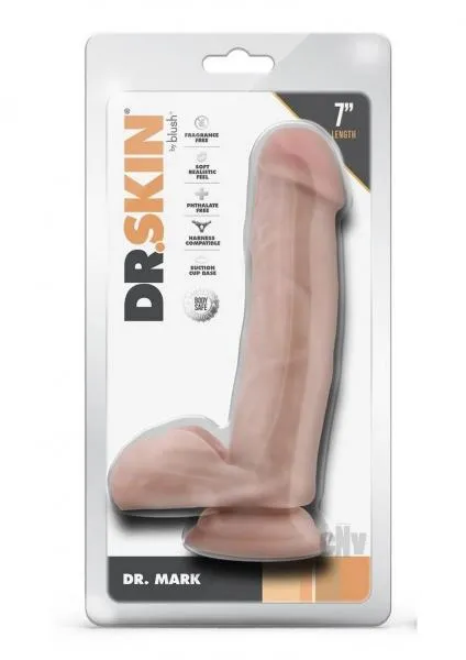 Seductucom Dildos Dr Skin Mr Mark 7 Dildo Balls Beige