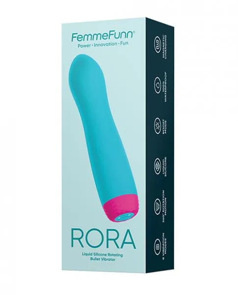 Seductucom Female Sex Toys Femme Funn Rora Rotating Bullet Turquoise