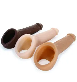 Seductucom Female Sex Toys Ride On Hollow Penis Enhancer Beige