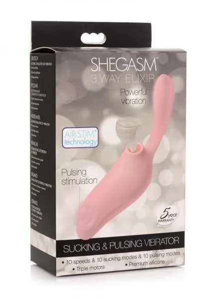 Seductucom Shegasm 3 Way Elixir Pink Vibrators