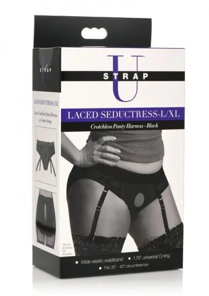 Seductucom Strap U Lace Seductress LXl Black Anal