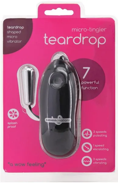 Seven Creations Anal Micro Tingler Teardrop Silver