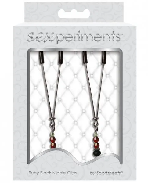 Sexperiments Anal Sexperiments Ruby Black Nipple Clamps