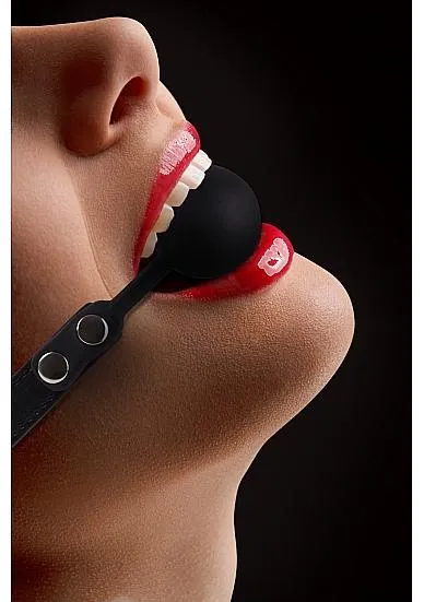 Shots Anal Ouch Silicone Ball Gag Black OS