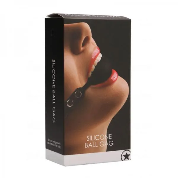 Shots Anal Ouch Silicone Ball Gag Black OS