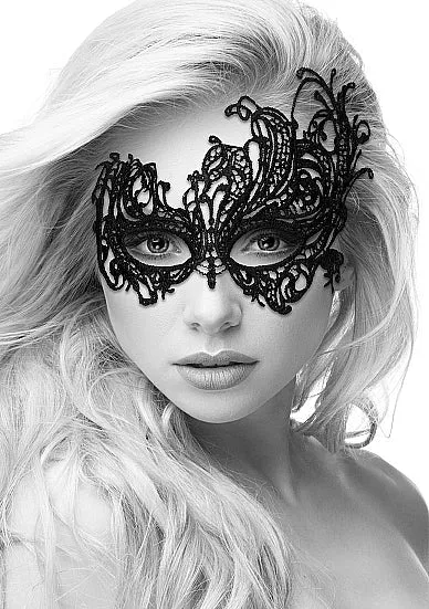 Shots Toys Ouch Black White Lace EyeMask Royal Black Anal