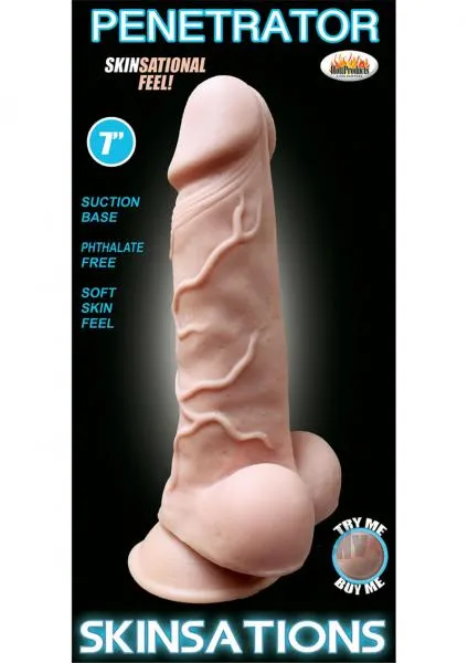 Skinsations Penetrator 7 Inches Dildo Beige Hott Products Dildos