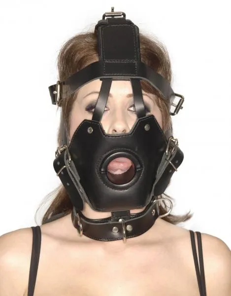 Strict Leather Premium Muzzle With Open Mouth Gag Strict Leather Restraints