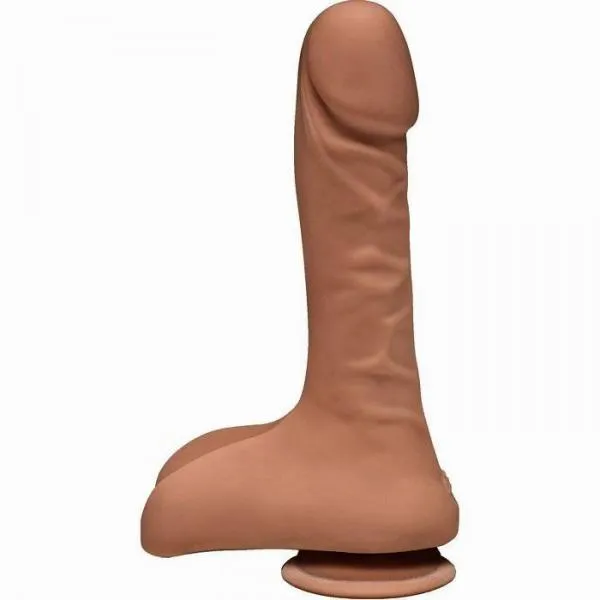 The D Super D by Doc Johnson Dildos The D Super D 9 Inches Dildo With Balls Caramel Tan