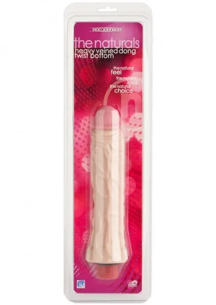 The Naturals Dildos The Naturals Heavy Veined 8 Inches Vibrating Dong