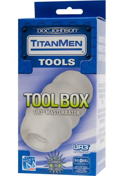 Titanmen Tools Tool Box Masturbator Ur3 Clear Doc Johnson Male Sex Toys