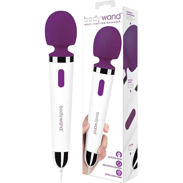 Vibrators Bodywand Bodywand Multi Function Massager WhitePurple Mains Powered Massager Wand