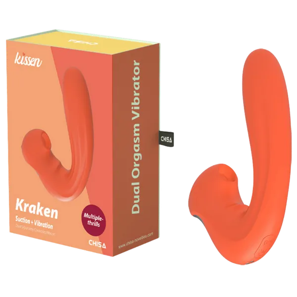 Vibrators Chisa Novelties Kissen Kraken Suction Vibration Orange