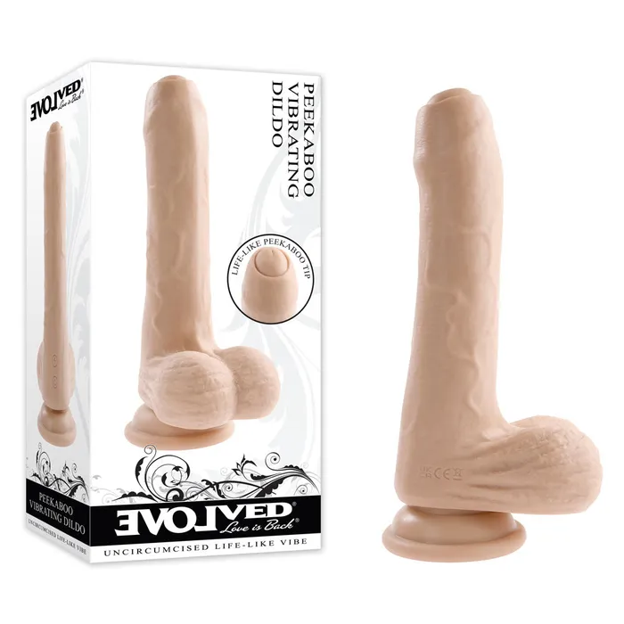 Vibrators Evolved Evolved PEEK A BOO VIBRATING DILDO LIGHT