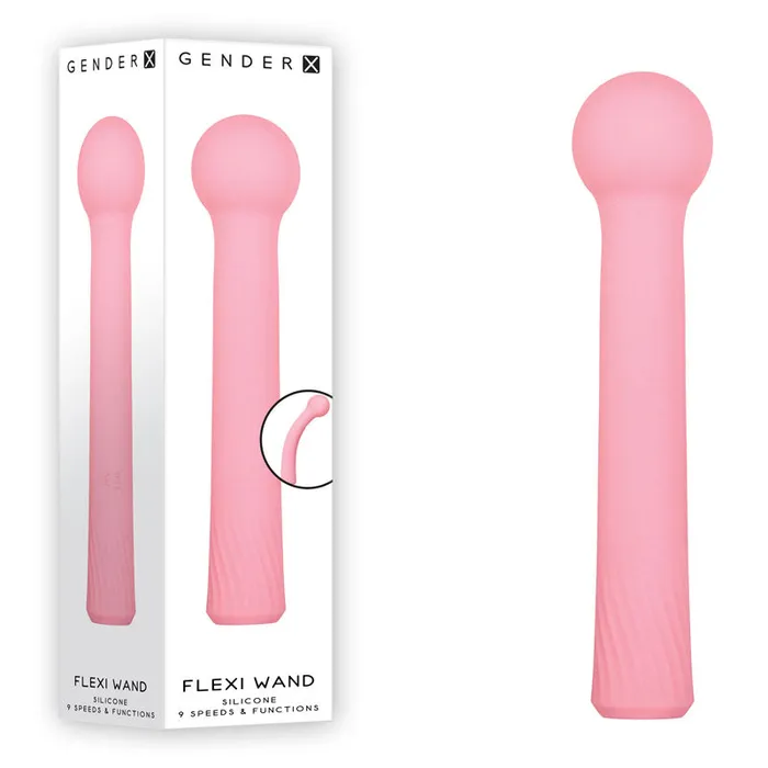 Vibrators Gender X FLEXI WAND Pink 166 cm USB Rechargeable Vibrator Gender X