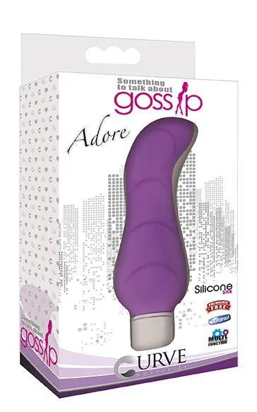 Vibrators Gossip Adore 3 Speed 4 Function Silicone Vibrator Purple Gossip